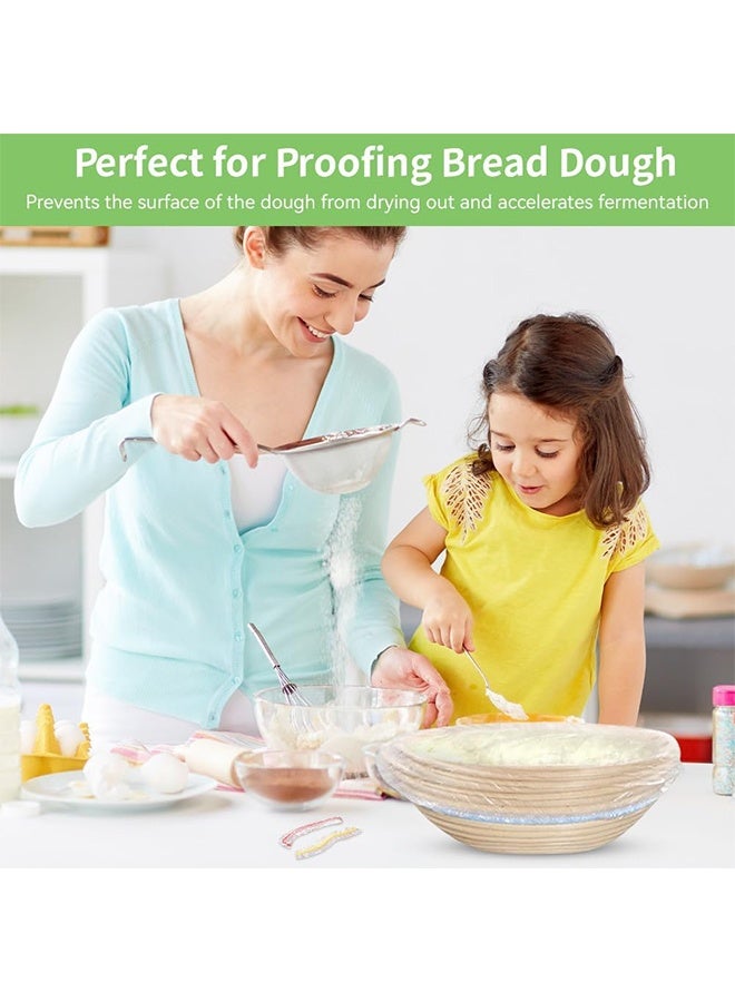 GD 200 Pcs Disposable Plastic Wrap Cover Plastic Bowl Covers for Various Plates - Food Grade Elastic Food Covers Reusable Stretchable Plate Dish Covers for Bread Proofing, Fresh Keeping Bags for Fruit, Vegetable, Meat - Image 5