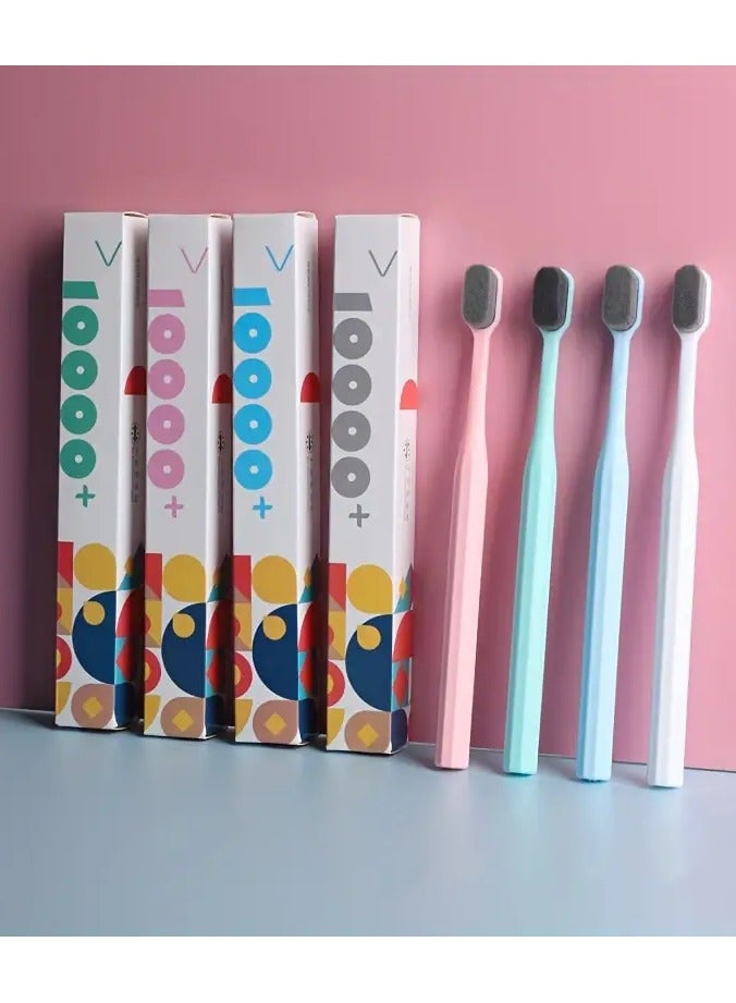 Goolsky Ultra-Soft Bamboo Charcoal Toothbrush for Adults - Portable, High-Quality Oral Care with 10,000 Bristles, Available in 4 Colors - Image 4