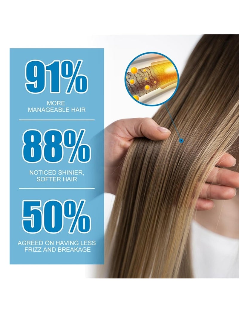 EELHOE Hair Styling Oil, Smooth Keratin Hair Treatment Oil With Argan, Moisturizing Leave In Anti Frizz Hair Serum, Safe And Effective Hair Conditioner For Frizzy Dry And Damaged Hair - Image 5