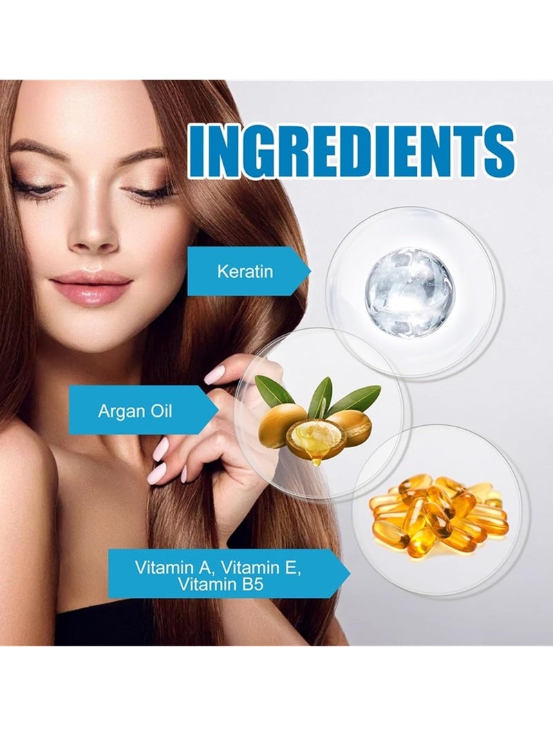 EELHOE Hair Styling Oil, Smooth Keratin Hair Treatment Oil With Argan, Moisturizing Leave In Anti Frizz Hair Serum, Safe And Effective Hair Conditioner For Frizzy Dry And Damaged Hair - Image 4