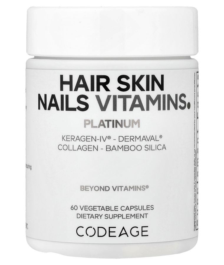 Codeage Hair Skin Nails Vitamins Platinum 60 Vegetable Capsules