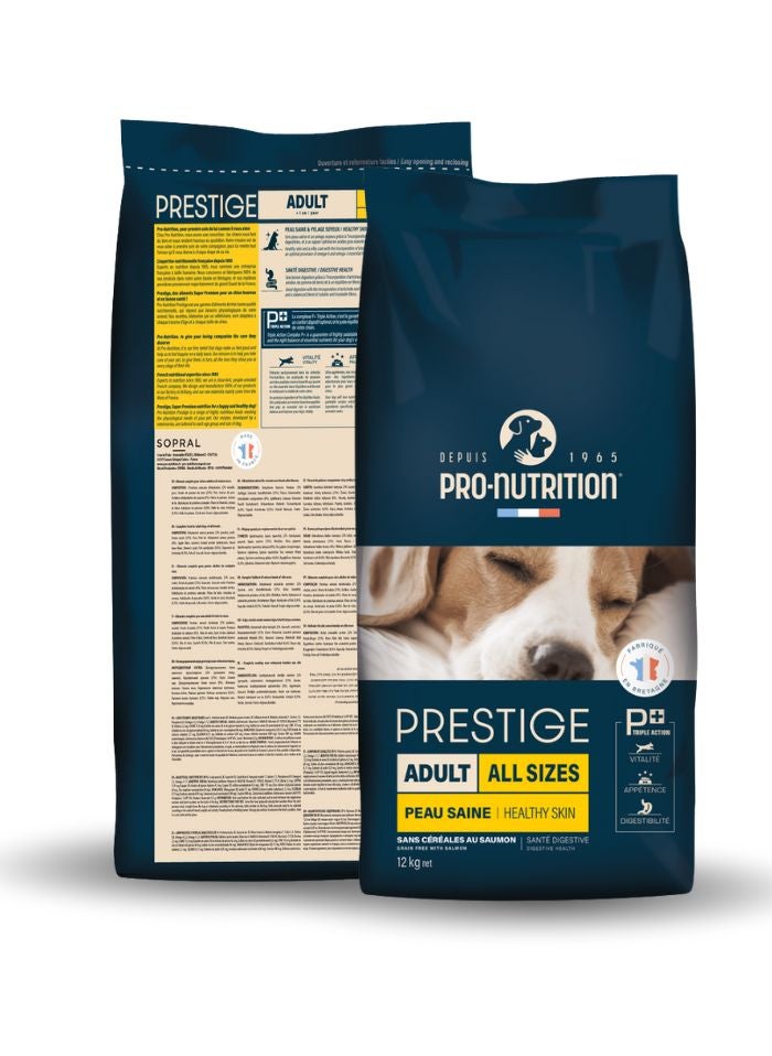 Pro Nutrition Prestige Dog Adult All Size Healthy Skin Salmon 12kg Grain Free