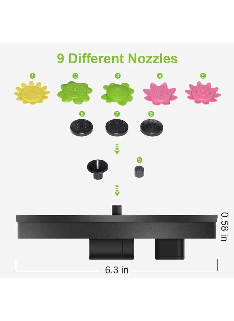 SYOSI 3W solar fountain pump water outdoor swimming pool with 11 nozzles floating fountain for bird bath pool garden outdoor swimming pool  - Image 5