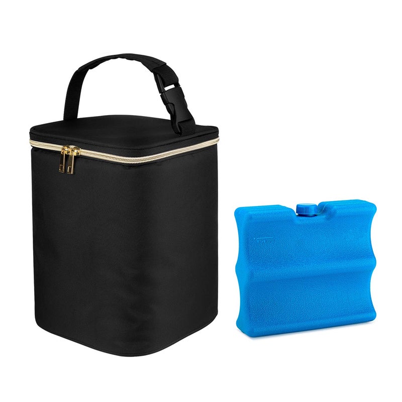 Teamoy Breastmilk Cooler - Bottle Bag for 4 Large 9 Oz Bottles, Perfect for Working Moms, Black - Image 1
