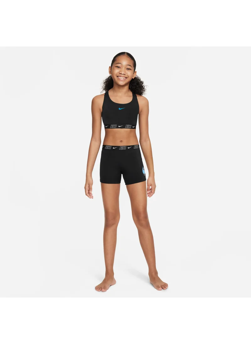 Nike Kids' Swim Logo Tape Racerback Bikini and Short Set