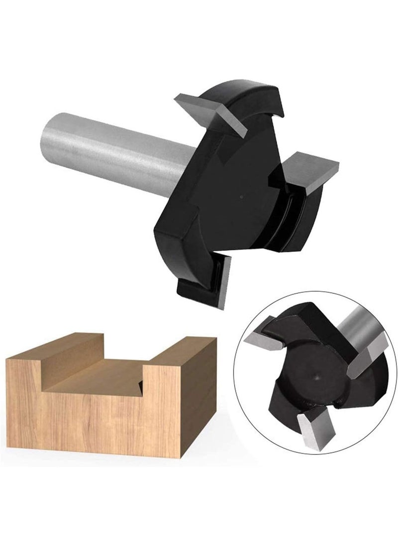 VITION Router Planer Bit, Milling Cutter Three-Edged T-Shaped Knife for Woodworking  - Image 3