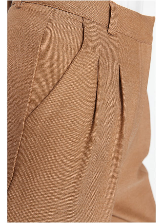 trendyol - Pants - Brown - Straight - Image 1