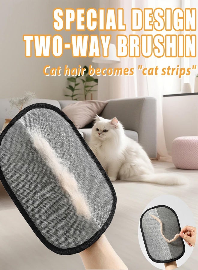 2pcs pet hair removal gloves, pet hair static removal gloves, pet hair removal gloves for dogs and cats, reusable cat and dog static hair removal gloves brush tool - Image 2
