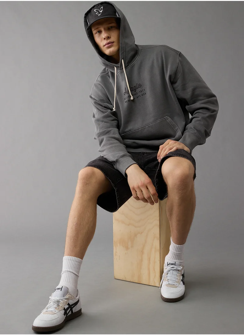American Eagle Logo Graphic Drawstring Pullover Hoodie