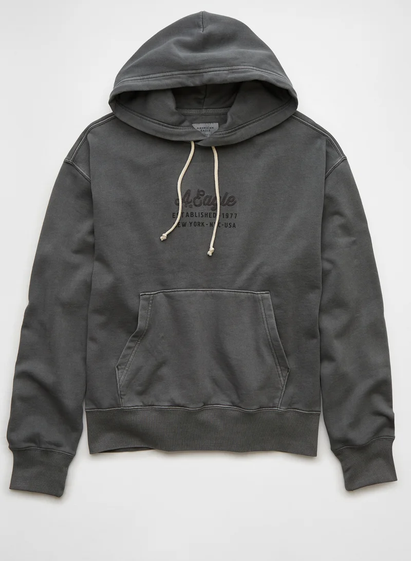 امريكان ايجل Logo Graphic Drawstring Pullover Hoodie
