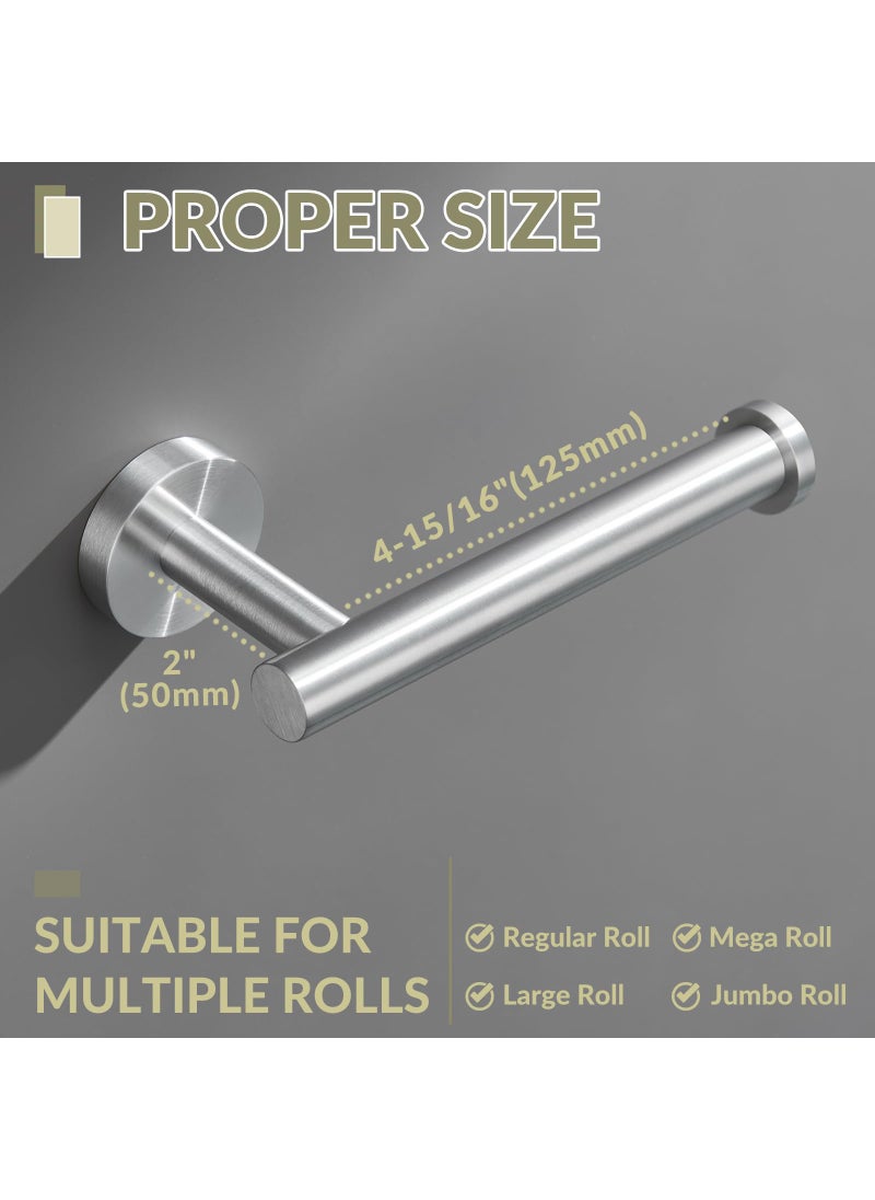 APLusee Toilet Paper Holder Brushed Nickel  APLusee 304 Stainless Steel Tissue Roll Dispenser  Round TP Roll Hanger for Bathroom Kitchen Washroom  Wall Mount  - Image 1