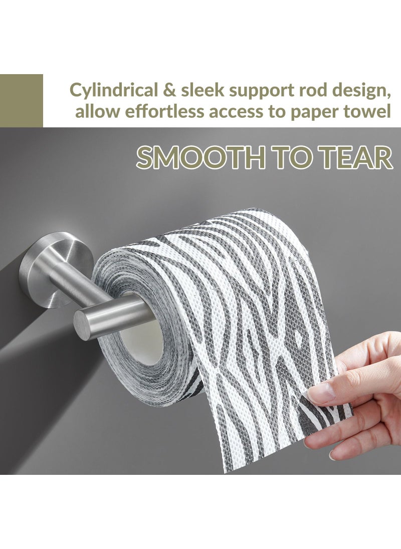 APLusee Toilet Paper Holder Brushed Nickel  APLusee 304 Stainless Steel Tissue Roll Dispenser  Round TP Roll Hanger for Bathroom Kitchen Washroom  Wall Mount  - Image 4