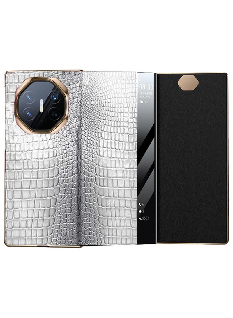 Smart View Flip Case Compatible with Huawei Mate XT Ultimate Design, Slim Drop Protection Shockproof Protective Cover Window Function