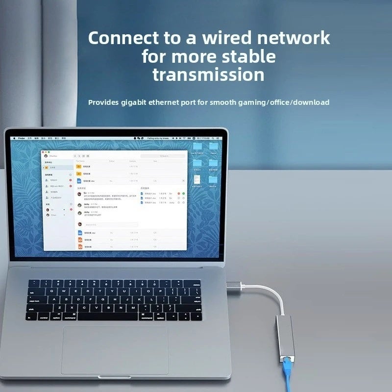 محول USB إلى إيثرنت، من Type C إلى RJ45 جيجابت 1000 ميجابت في الثانية، بطاقة شبكة، محول USB C بدون تعريف لأجهزة الكمبيوتر المحمولة وأجهزة Mac - Image 4