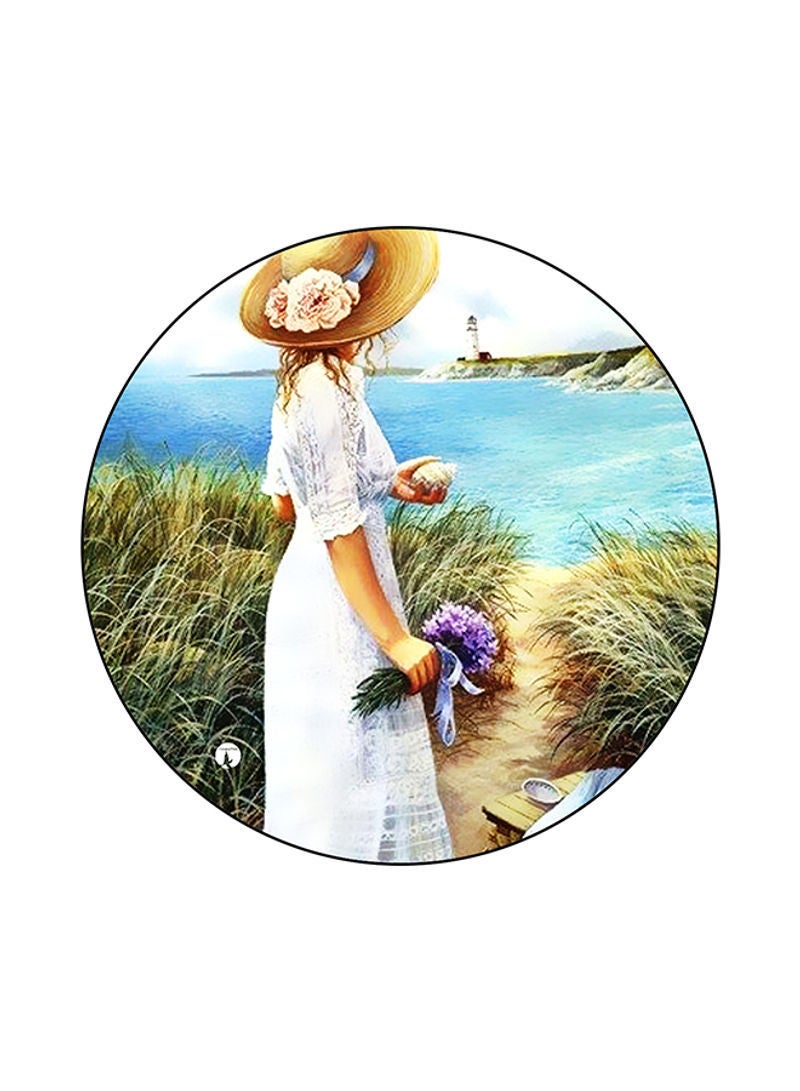 Printed Round Mouse Pad Multicolour