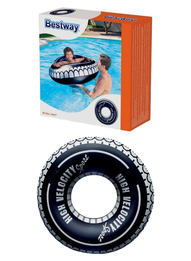 Bestway Inflatable Tire Swim Ring with Heavy-Duty Handles - 119 cm