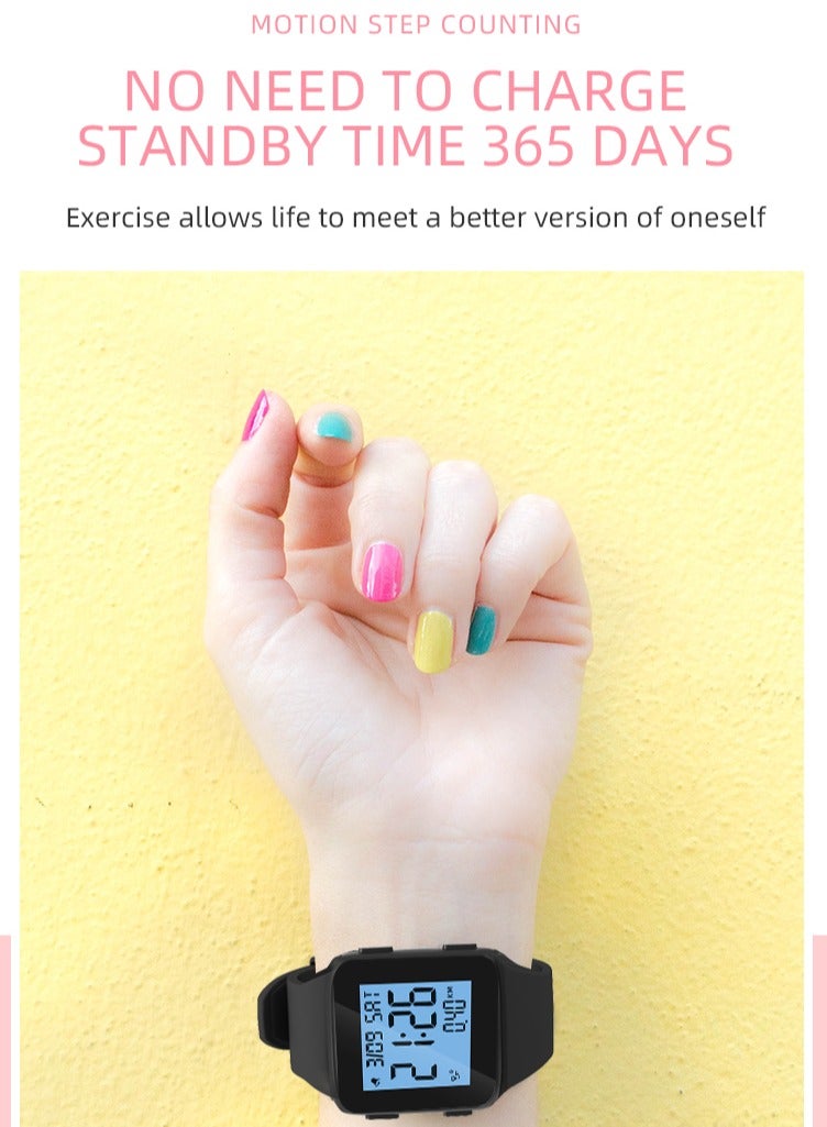 Kids Watches for Girls Boys, P12 Waterproof Watch, Digital Sport Watch with Step Counter Pedometer Vibration Alarm Clock, Luminous watch, No App Waterproof Fitness Tracker Kids Watch Boys Girls Teens Students Ages 5-16 - Image 5