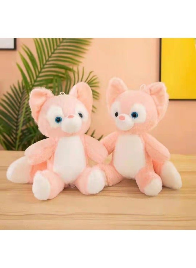 8-inch Plush Toy Doll Machine Cute Birthday Gift Figurine Wedding Floor Push Doll Toy Cute Fuzzy-Color:Fox-Height:About 25cm - Image 1