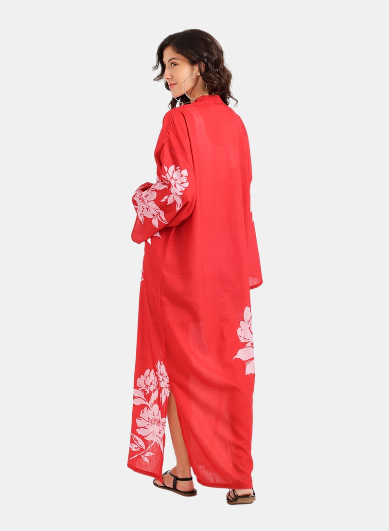 Carina Floral Maxi Beach Kimono - Image 4