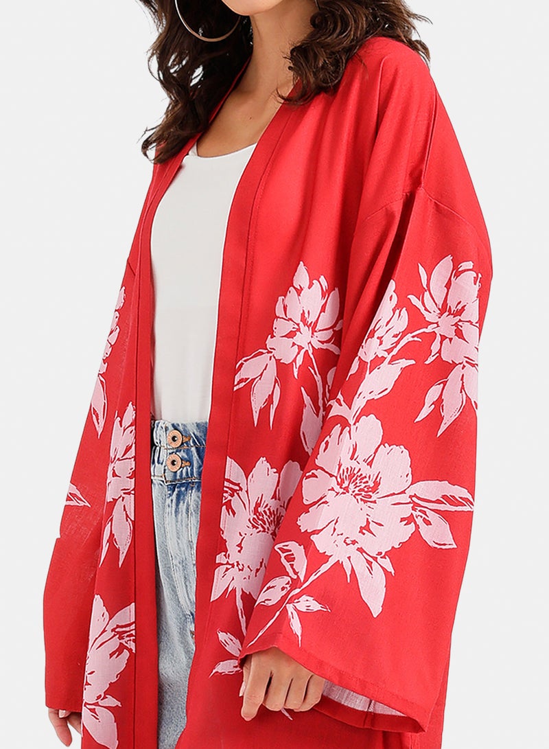 Carina Floral Maxi Beach Kimono - Image 5