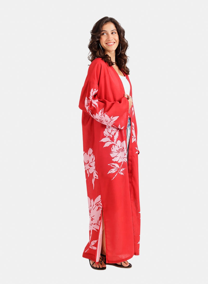 Carina Floral Maxi Beach Kimono - Image 2