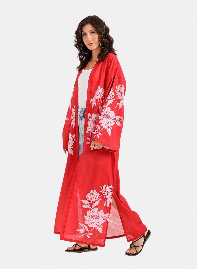 Carina Floral Maxi Beach Kimono - Image 3