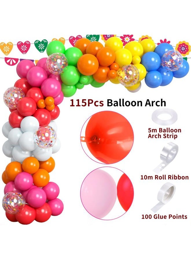 SNLN Fiesta Balloon Arch Kit Mexican Fiesta Party Decorations, Huge Custom Llama Taco Sombrero Letter Foil Balloons Rainbow Balloon Arch Kit Mexican Theme Birthday Party Decoration Cinco De Mayo Decor - Image 5