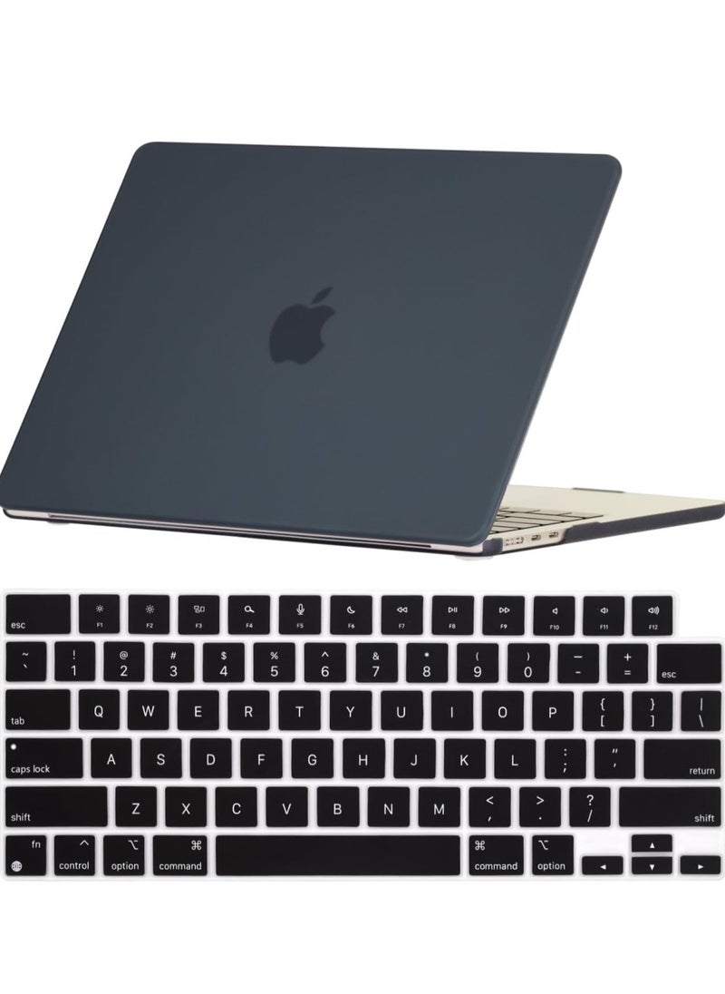 Generic 2 in 1 Hard Case Compatible with MacBook Air 15 inch 2023 M2 Chip A2941 and 2024 M3 Chip A3114 and 2025 M4 Chip A3241 ,Laptop Protective Hard Shell Case with Keyboard Cover Skin,Matte Black  - Image 1