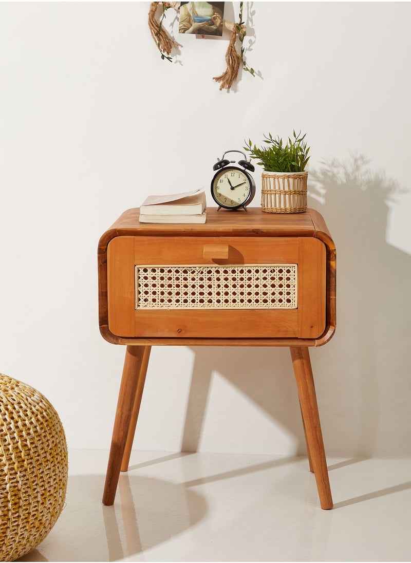 Ayra Wooden Bedside Table  - Image 1