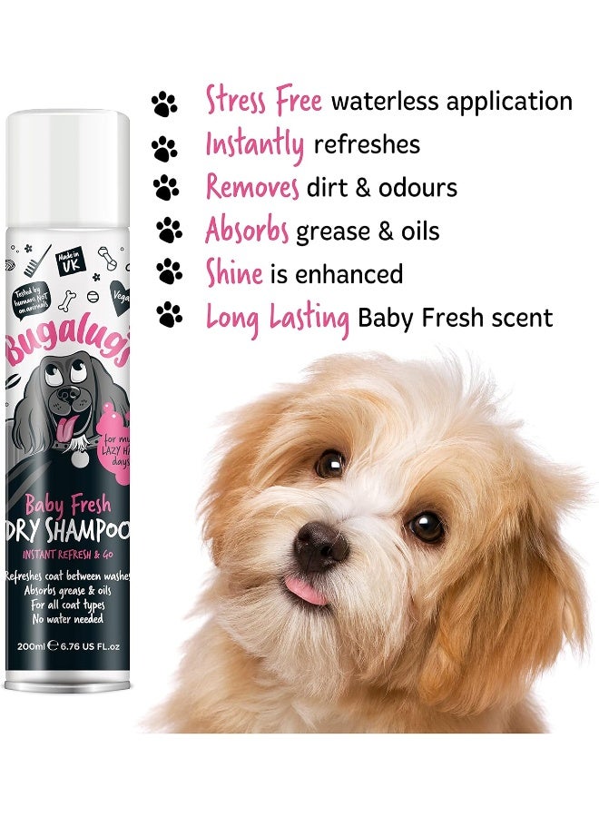 Bugalugs Baby Fresh Dry Dog Shampoo 200ml - Image 4