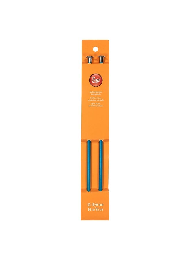 Boye 3216327010M Aluminum Straight Knitting Needles Set Us Size 10 10" L 2Pcs  - Image 1