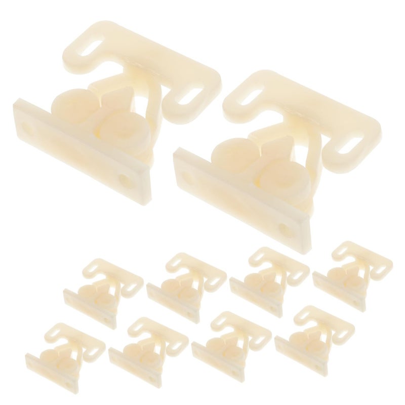 Ball Latches Dual Ball Door Tension Catch 10pcs Beige for Cabinets Closets Dressers Secure Easy Install - Image 2