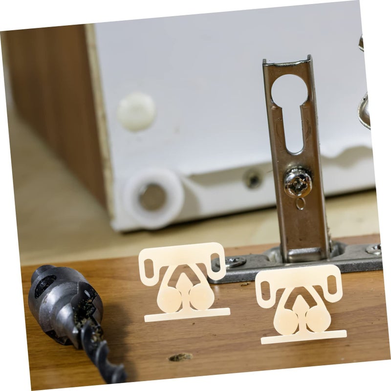Ball Latches Dual Ball Door Tension Catch 10pcs Beige for Cabinets Closets Dressers Secure Easy Install - Image 3