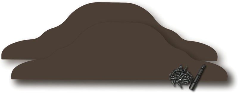 EAGLE 1 Rain Gutter Valley Splash Guards, Straight or Bent (2 Per Order) Includes Screws and 1/4" Bit Driver (Decorative Straight, Musket Brown) - Image 1