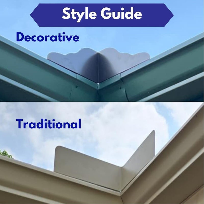 EAGLE 1 Rain Gutter Valley Splash Guards, Straight or Bent (2 Per Order) Includes Screws and 1/4" Bit Driver (Decorative Straight, Musket Brown) - Image 4
