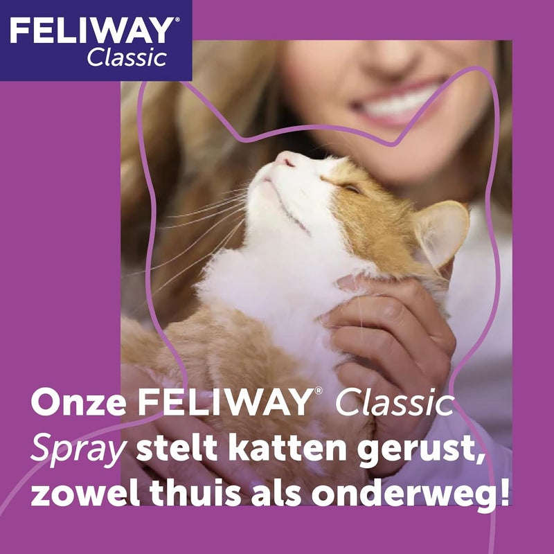 FELIWAY Classic 60ml Spray, comforts cats and helps solve behavioural issues and stress/anxiety in the home and on the move - 60ml - Image 2