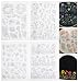 Thrymme 105 Pcs Stick and Stitch Embroidery Patterns 4 Sheets Water Soluble Embroidery Patterns Templates Wash Away Stencils Dissolvable Floral Designs Paper for Hand Sewing Perfect for Clothes Easy to Us - Image 2