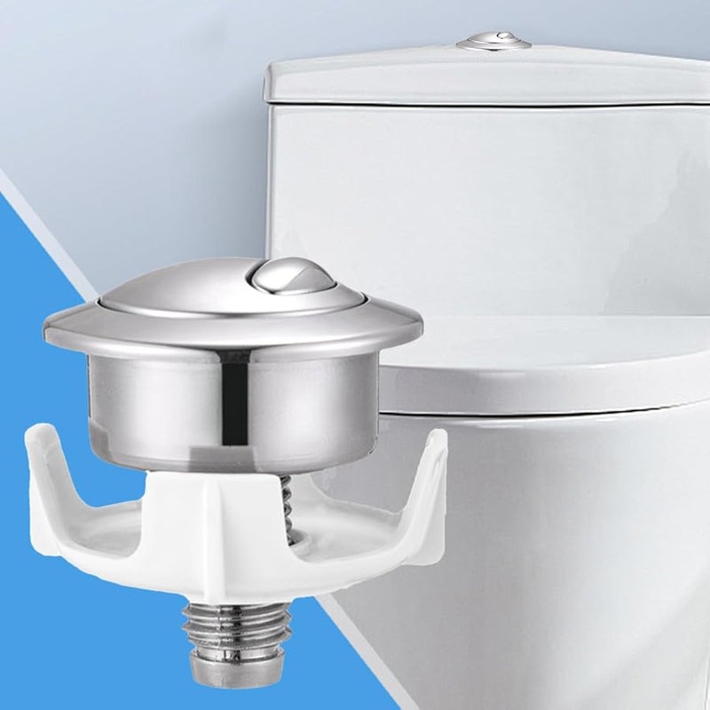 زر دفع شطف المرحاض الفضي عالي الأداء سهل الصيانة بديل - Image 3