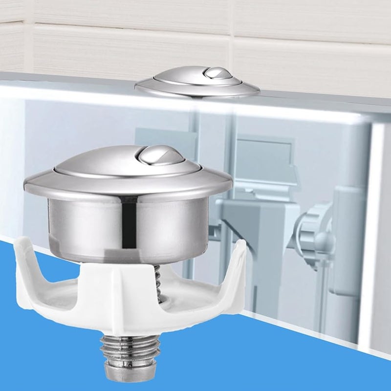 زر دفع شطف المرحاض الفضي عالي الأداء سهل الصيانة بديل - Image 4