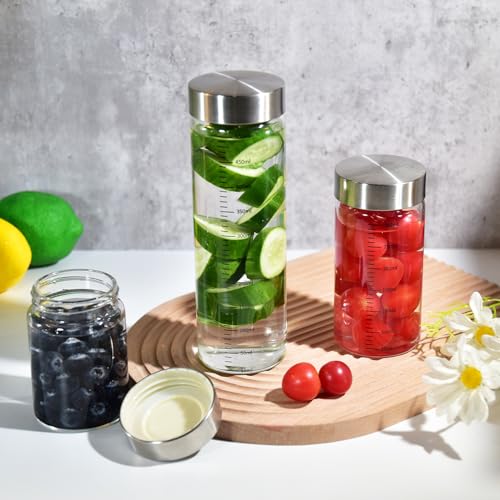 CHLJAR Juice Glass Bottles 6oz, 6Pack Wide Mouth Glass Water Bottles with Lids, for Juicing, Smoothies, Infused Water, Beverage Storage, BPA Free, Stainless Steel Lids, Leakproof, Reusable, Borosilicate - Image 4