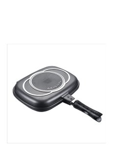Y&D Double-sided Frying Pan, Double Side Pressure Cooking Grill Portable Pot for Home Cooking, Anti‑Burn Handle, Cookware Kitchen Supplies 