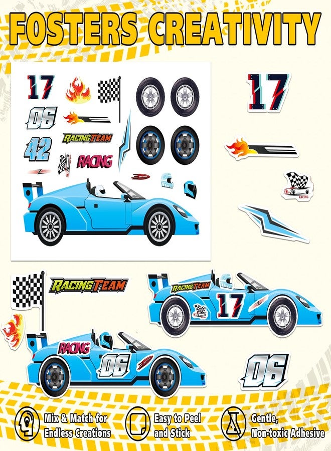 Ozepao 24 Sheets Car Stickers for Kids, Make Your Own Cars Stickers, Race Car Party Favors, Birthday Party Decorations, and DIY Crafts - Image 5