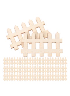 SYOSI 100 Pcs Miniature Picket Fence Ornaments, 4.9 x 3 cm Wooden Decorative Fences for Fairy Gardens, Toy Rooms, Lawn Edges, Household Crafts  - Image 1