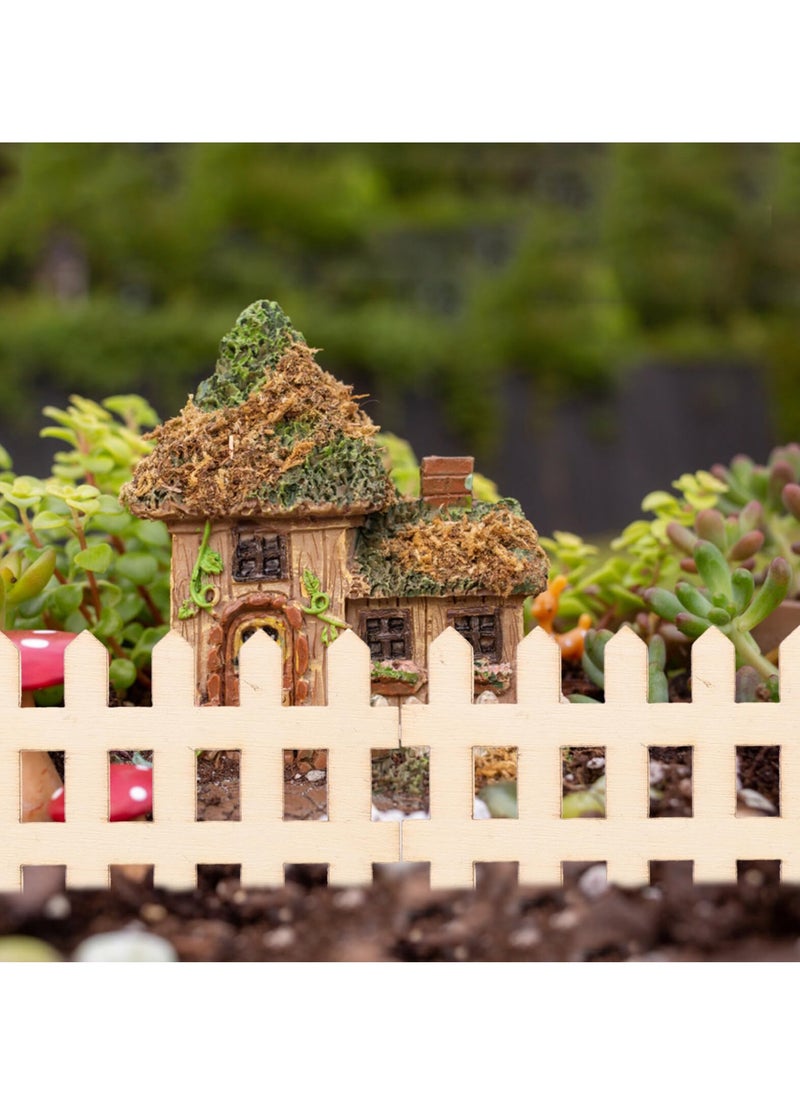 SYOSI 100 Pcs Miniature Picket Fence Ornaments, 4.9 x 3 cm Wooden Decorative Fences for Fairy Gardens, Toy Rooms, Lawn Edges, Household Crafts  - Image 4