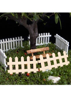 SYOSI 100 Pcs Miniature Picket Fence Ornaments, 4.9 x 3 cm Wooden Decorative Fences for Fairy Gardens, Toy Rooms, Lawn Edges, Household Crafts  - Image 2