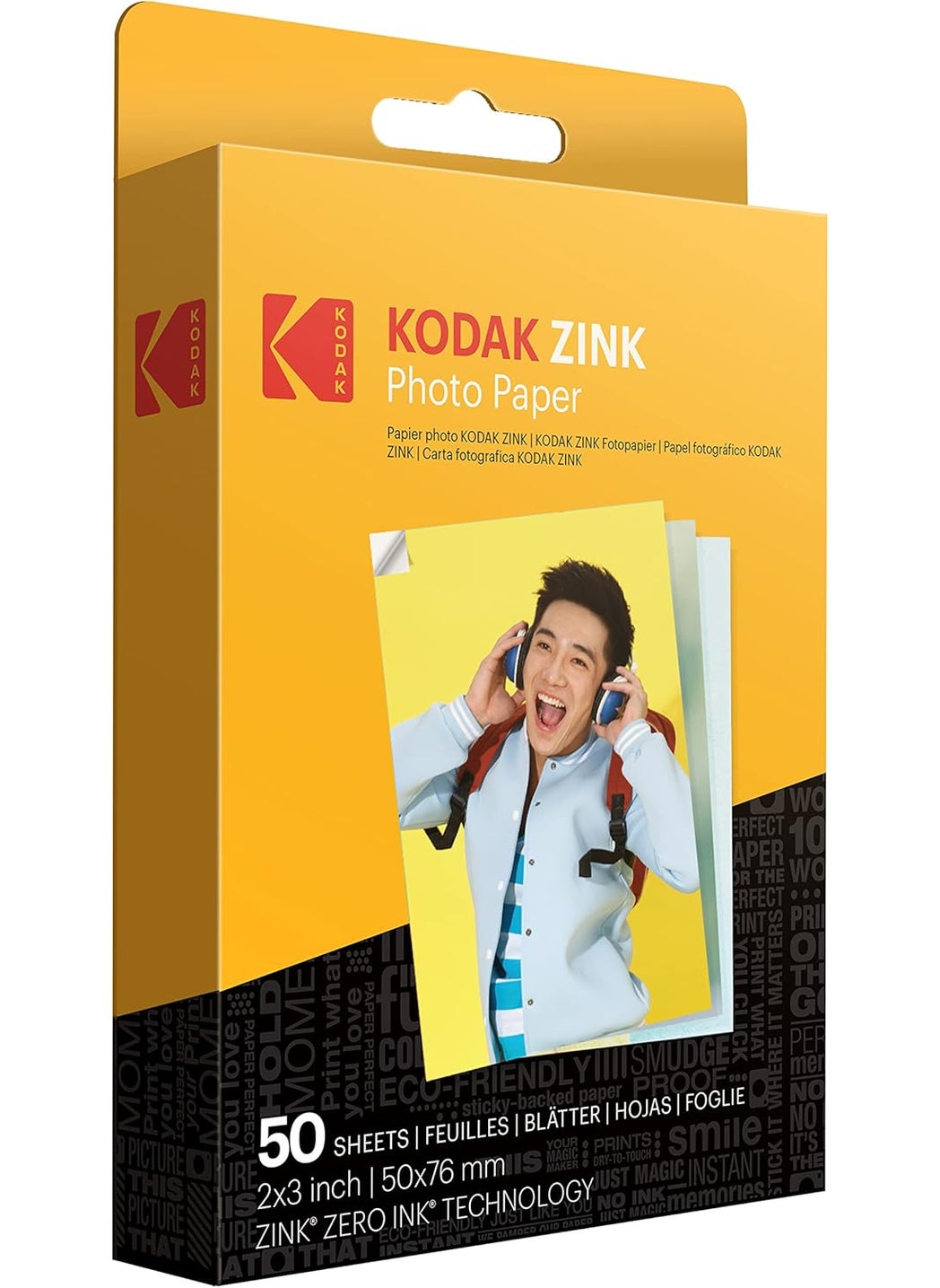 Kodak Zink KODAK 2x3 Premium Photo Paper 50 Sheets Compatible with KODAK Smile KODAK Step PRINTOMATIC 50 count Pack of 1  - Image 1