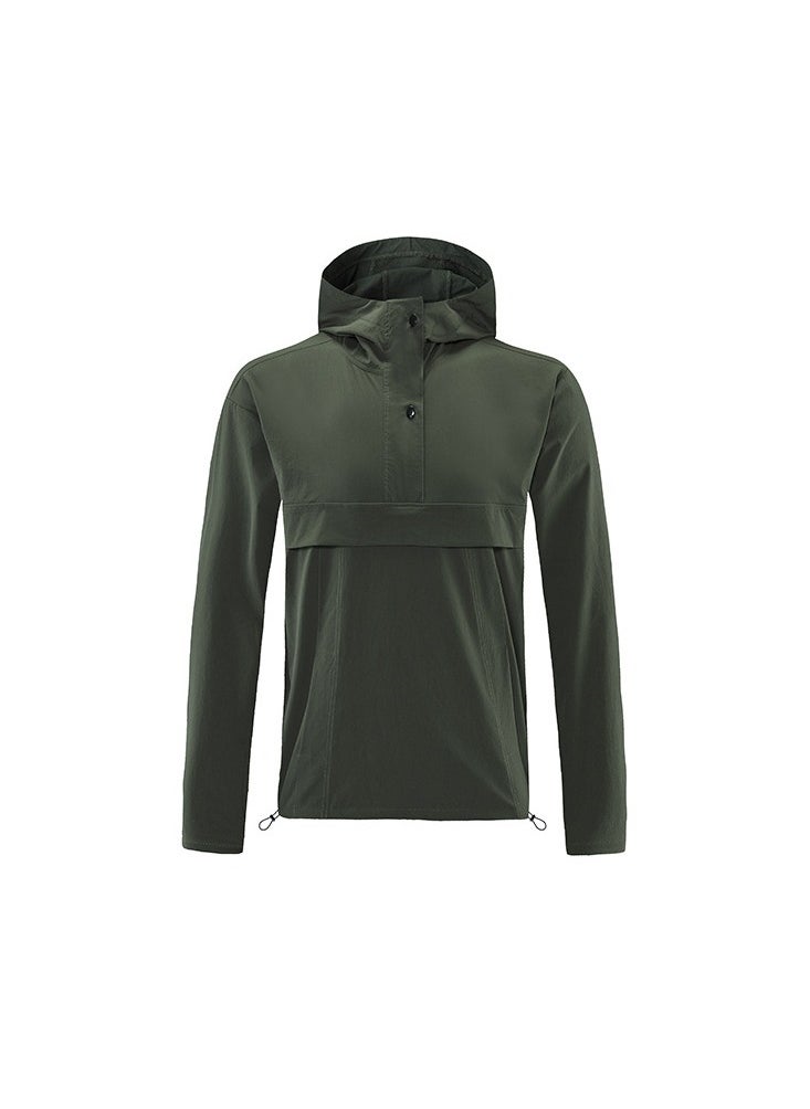 NIBEMINENT Outdoor Ventures Rain Jacket for Men Waterproof Pullover Lightweight Hooded Windbreaker Outdoor Raincoat Packaway Breathable Windproof Shell Jacket for Travelling, Camping, Running, Hiking  - Image 2