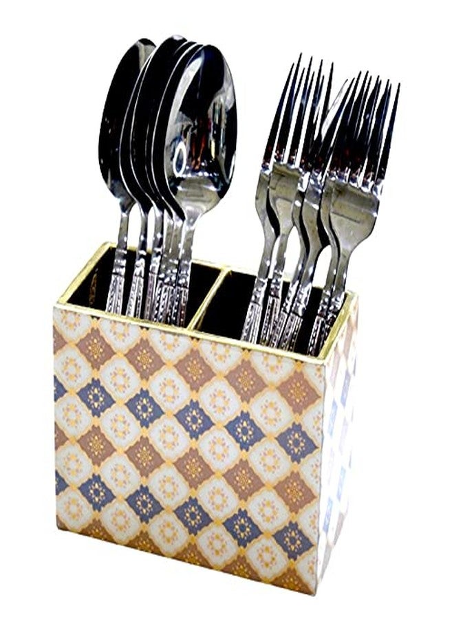 Tranquil Square Dining Essentials Luxury Home Royal Bloom Two Rack Cutlery Stand - Image 1