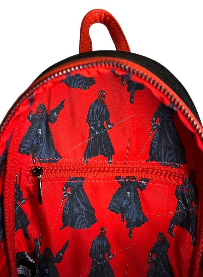 Loungefly Star Wars Darth Maul Cosplay Double Strap Shoulder Bag Purse Mini Backpack - Image 2