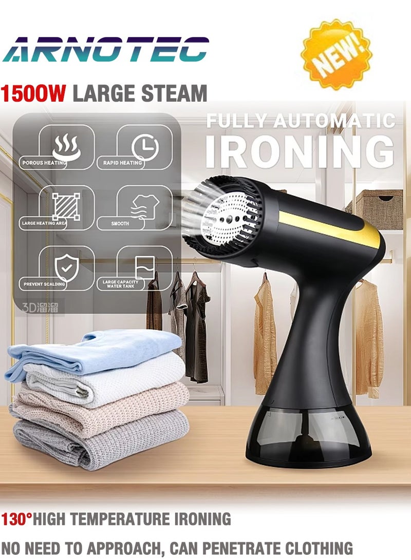ARNOTEC lothes Steamer Handheld, 1500W Travel Steamer for Clothes, Hand Held Steamers for Clothes with 350ML Water Tank, 20s Fast Heat-up Vertical Steamer Iron Garment Steamer for Home Office  - Image 1